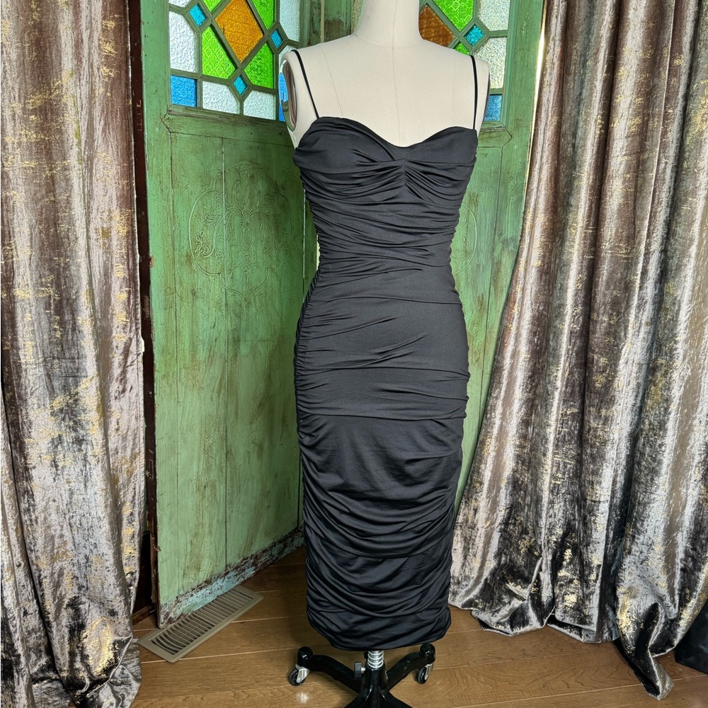 Black Ruched Dress by L'Vow Studio